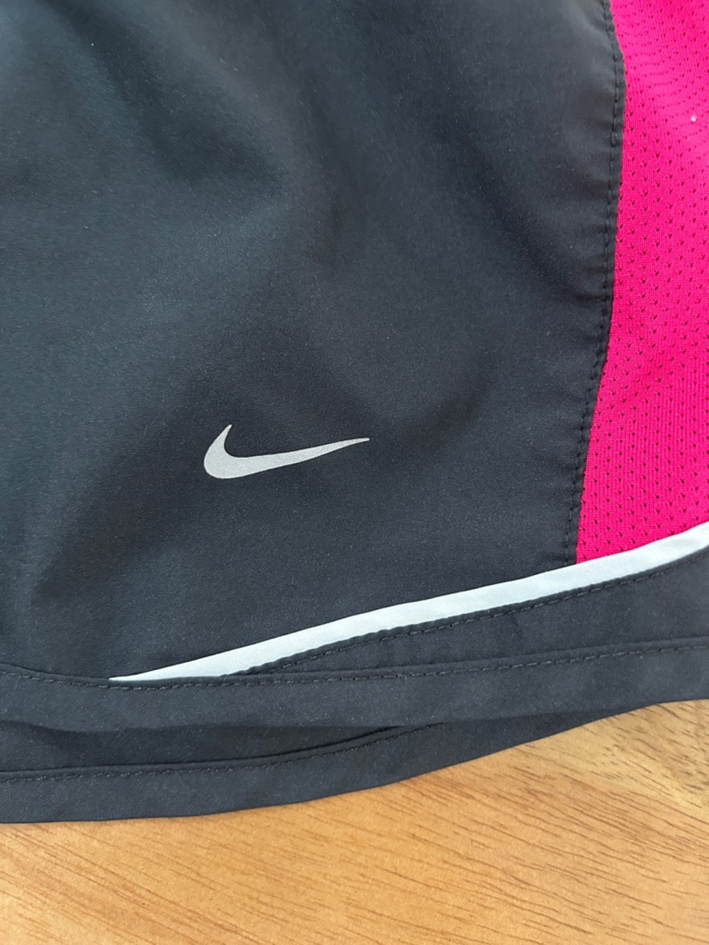 Nike Women's Black with Hot Pink Trim Athletic Shorts - Picture 2 of 8